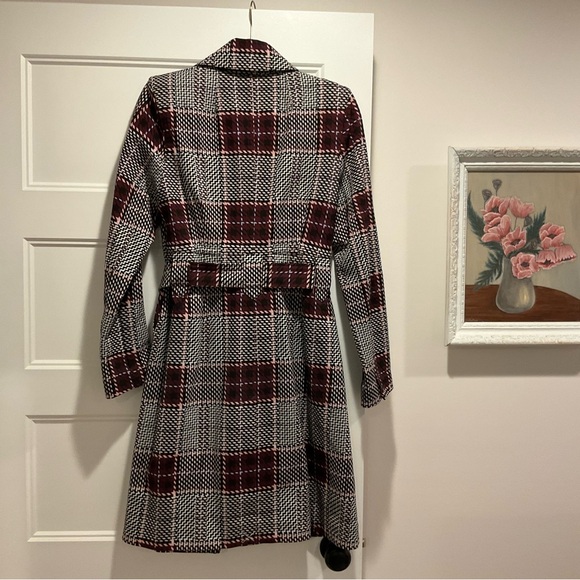 Plaid Cabi Trench Coat Jacket - Picture 3 of 6